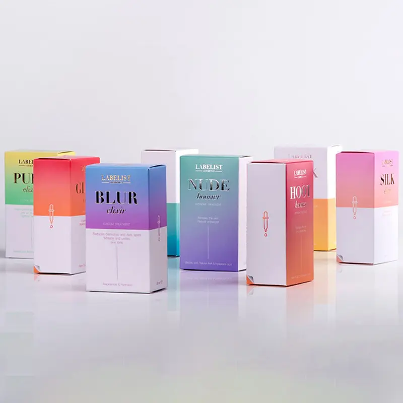 OEM printing cosmetic color paper box