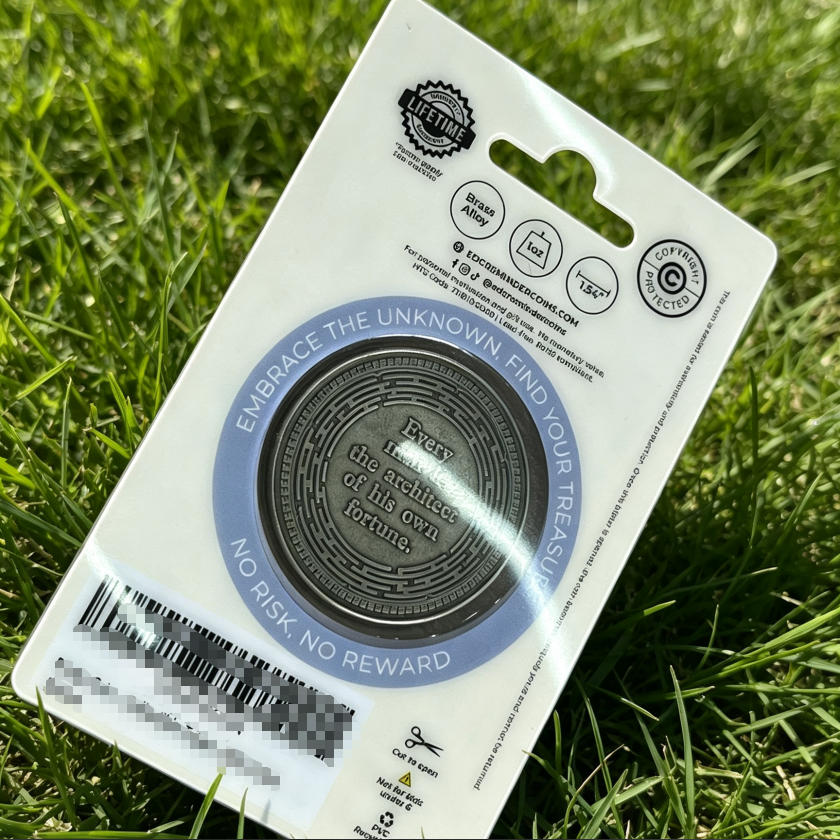 Embalagem blister personalizada para moedas, impress&atilde;o frente e verso para exposi&ccedil;&atilde;o e venda comercial